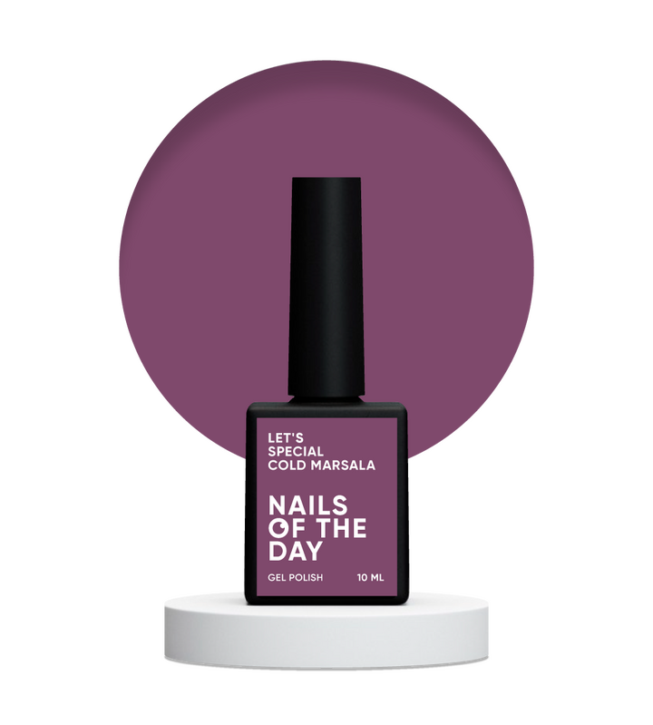 NOTD Гель-лак Let's Special Cold Marsala, #377, 10 ml (світло-бордовий) #2
