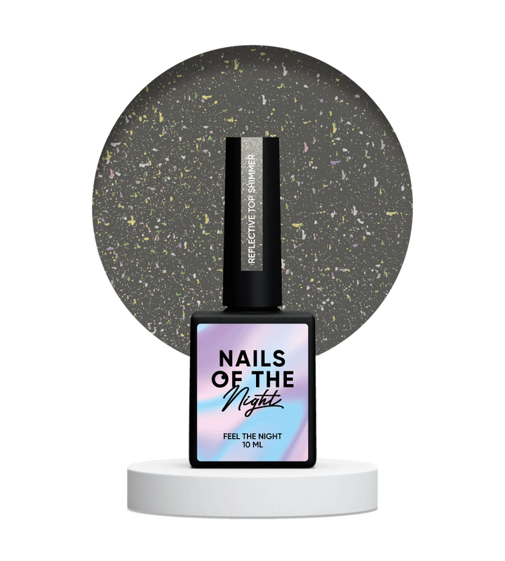 NOTN. Reflective Shimmer Top, 10 ml, світловідбиваючий топ з шимером #1