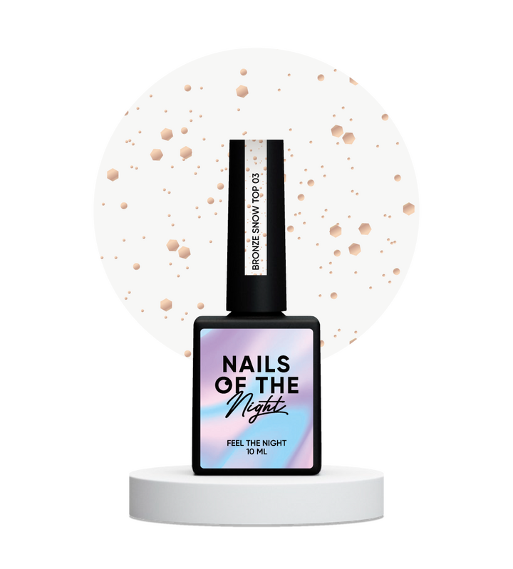 NOTN Top SNOW Bronze №3, топ з бронзовими шестигранниками, 10 ml #2