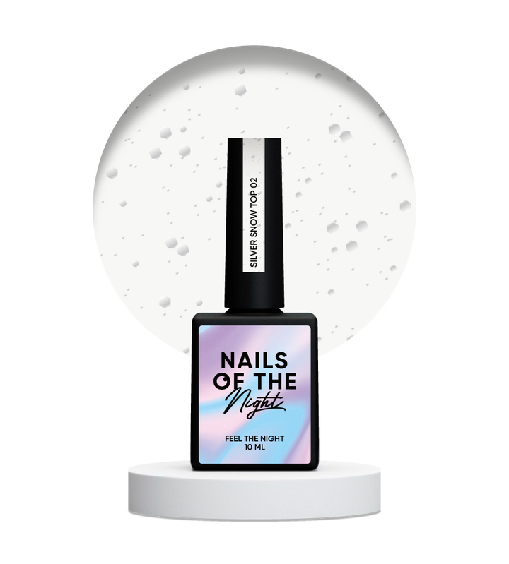 NOTN Top SNOW Silver №02, топ з срібними шестигранниками, 10 ml #2