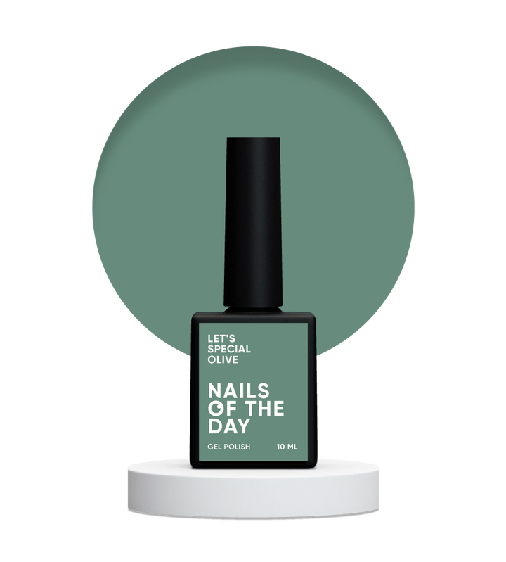 NOTD. "Let's Special" Gel Polish, Olive, #341, 10 ml, холодний оливковий гель-лак #2