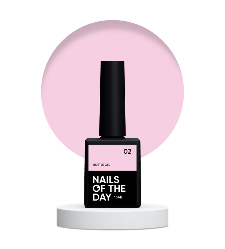 NOTD. Bottle Gel #2, Pale Pink, 10 ml, płynny super mocny żel, bladoróżowy #2