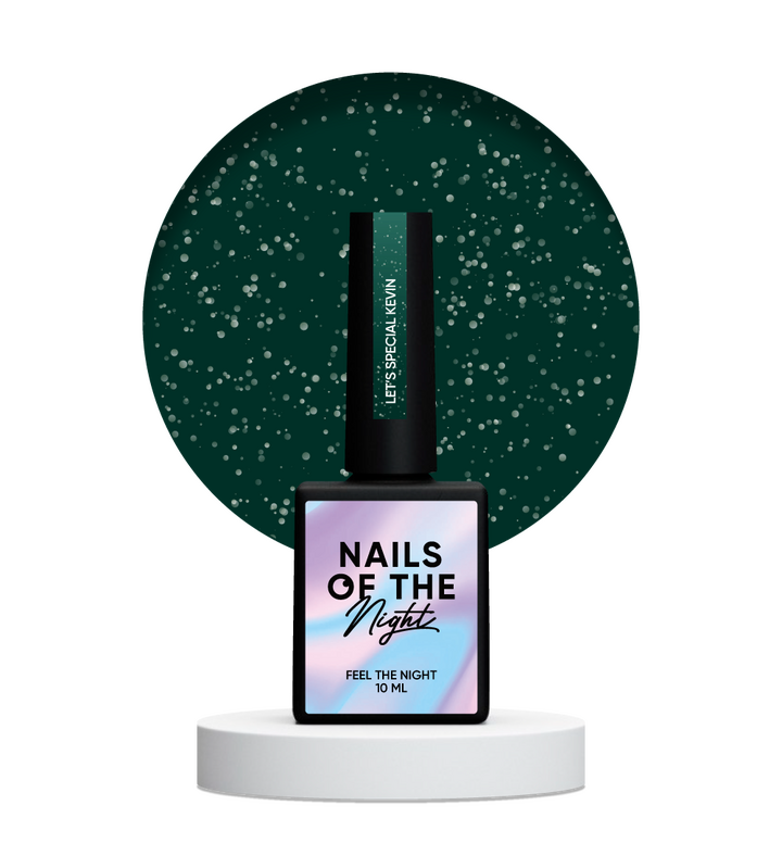 NOTD Гель-лак Let's Special Kevin, #351, 10 ml (світловідбиваючий темно-зелений) #2