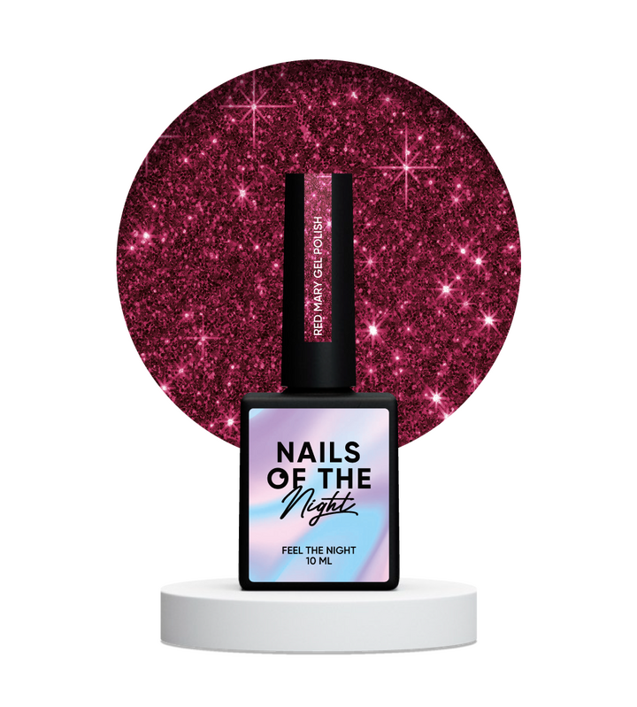 NOTN. Gel polish, Red Mary, #168, 10 ml. Гель-лак світловідбиваючий, червоний #2