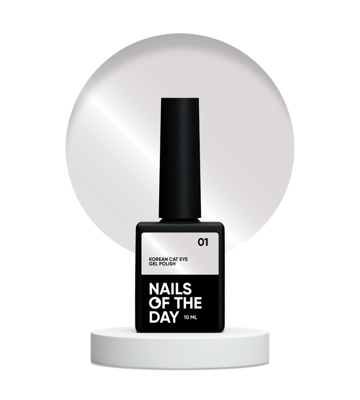 NOTN. Korean "Cat eye" Gel Polish #01, 10 ml, гель-лак "котяче око" світло-оливковий #2
