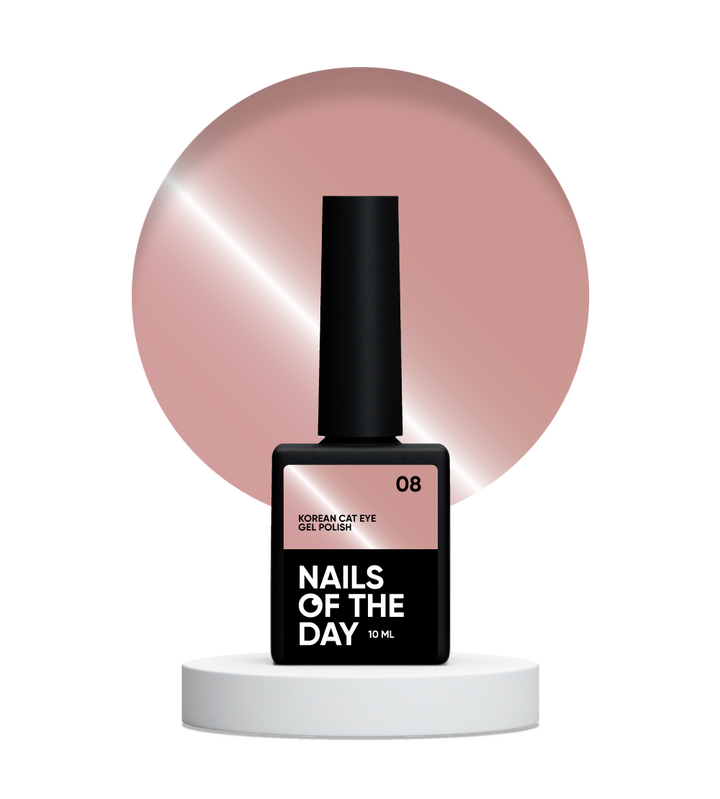 NOTN. Korean "Cat eye" Gel Polish #08, 10 ml, гель-лак "котяче око" бежевий #2