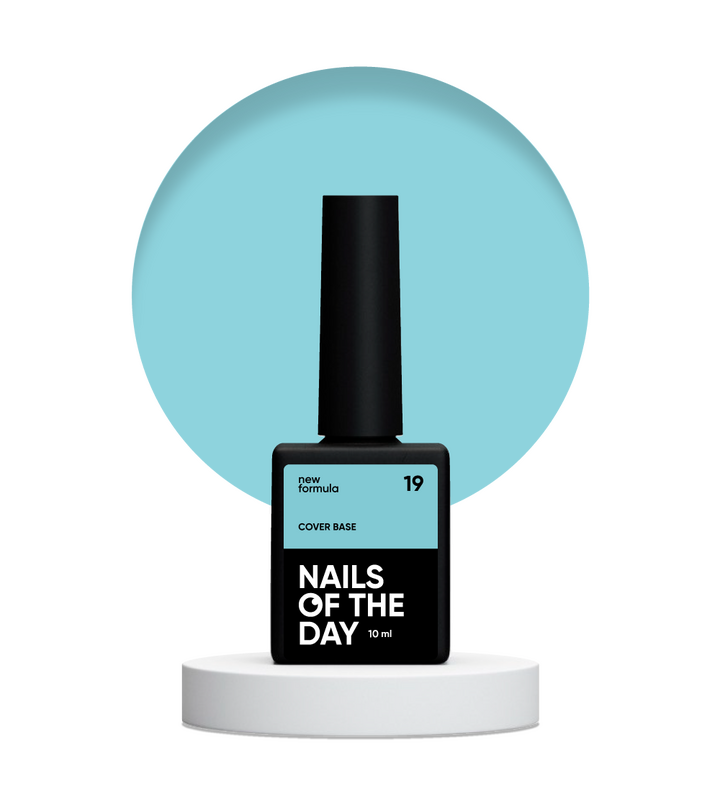 NOTD. Cover Base, NEW Formula #19, 10 ml, ніжно-блакитна камуфлююча база #2