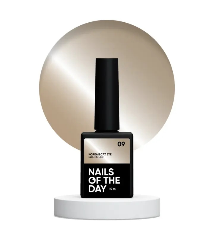 NOTN. Korean "Cat eye" Gel Polish #09, 10 ml, гель-лак "котяче око" нюдово-бежевий #2