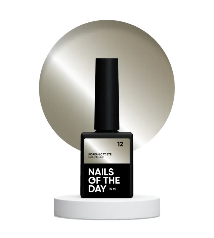 NOTN. Korean "Cat eye" Gel Polish #12, 10 ml, гель-лак "котяче око" холодний бежевий #2