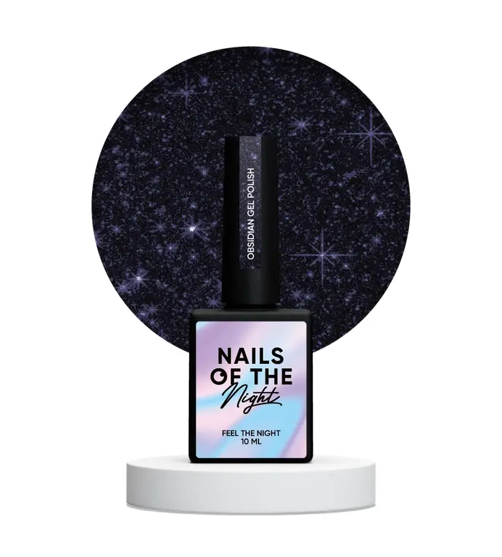 NOTN. Reflective Gel Polish, Obsidian, #326, графітово-фіолетовий світловідбиваючий, 10 ml #2