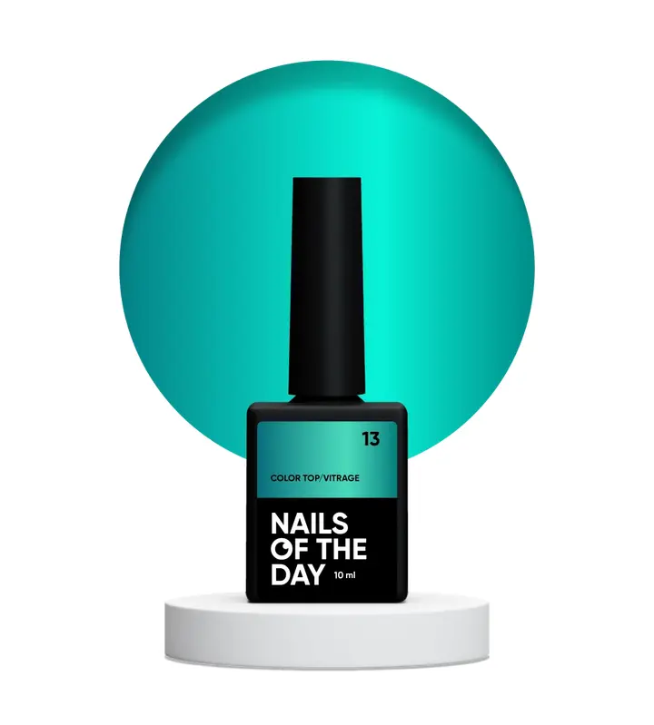NOTD. Color Top, Vitrage #13, 10 ml. Вітражний топ без липкого шару, напівпрозорий глибокий морський синій #2