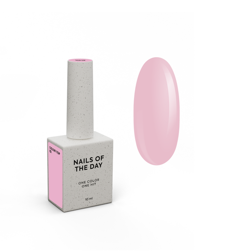 NOTD. Color Top #02, 10 ml, топ без липкого шару, рожевий нюд #1