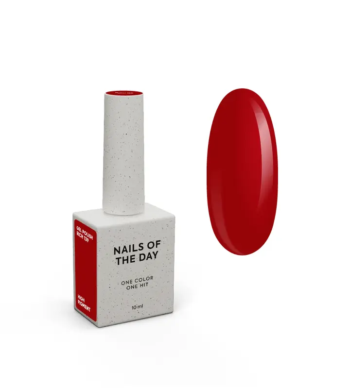 NOTD. Gel Polish, Rich, #139, 10 ml. Гель-лак, червоний #1