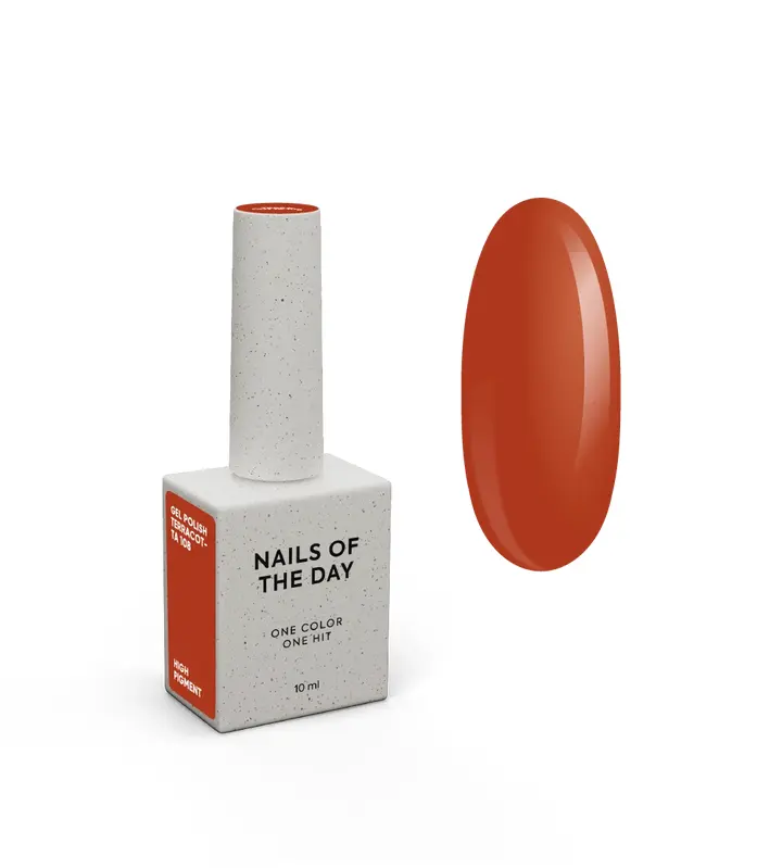 NOTD. Gel Polish, Terracotta, #108, 10 ml. Гель-лак, цегляно-коричневий #1
