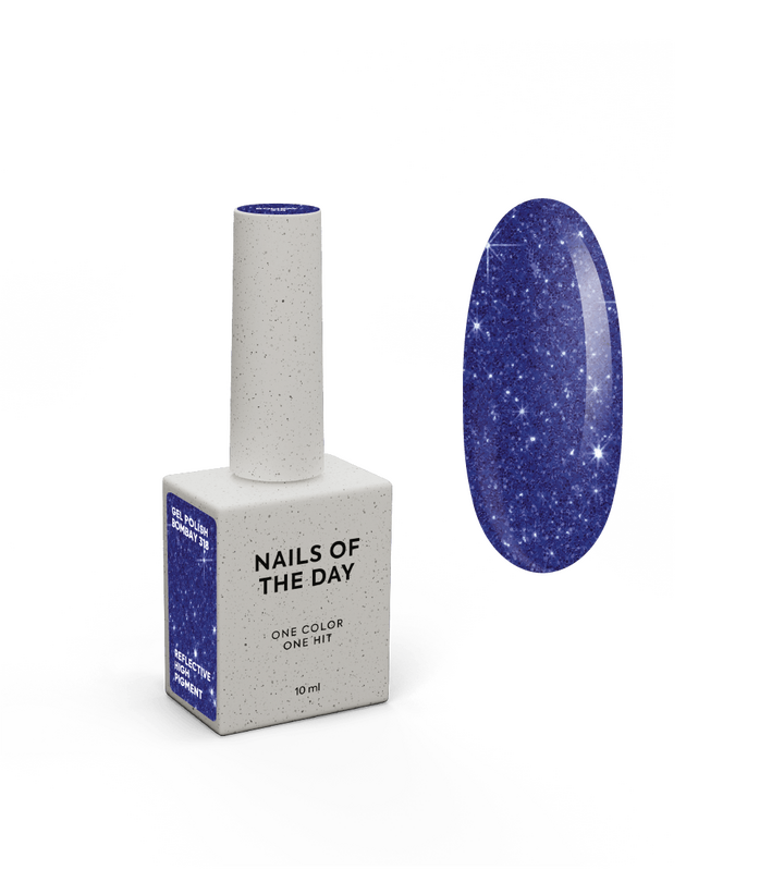 NOTN. Гель-лак Bombay, #318, світловідбиваючи глибокий синій, 10 ml #1