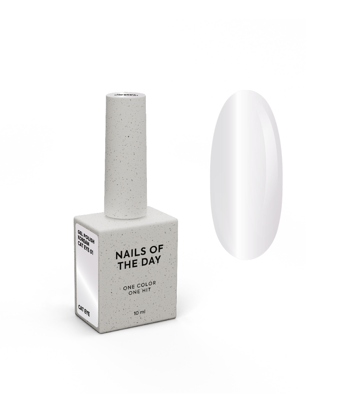 NOTN. Korean "Cat eye" Gel Polish #01, 10 ml, гель-лак "котяче око" світло-оливковий #1