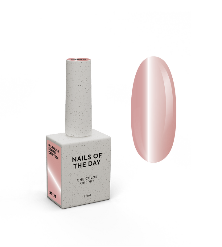 NOTN. Korean "Cat eye" Gel Polish #08, 10 ml, гель-лак "котяче око" бежевий #1