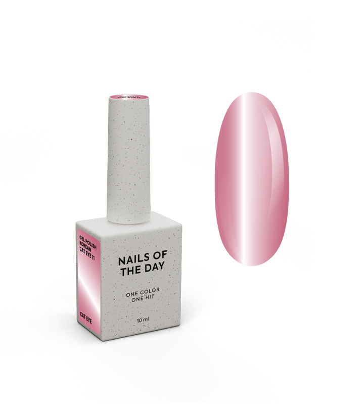 NOTN. Korean "Cat eye" Gel Polish #11, 10 ml, гель-лак "котяче око" рожевий #1