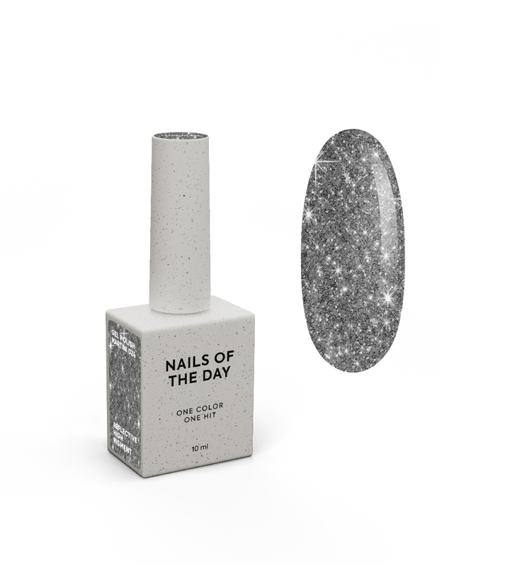 NOTN Гель-лак Martini, #024, світловідбиваючий срібний, 10 ml #1