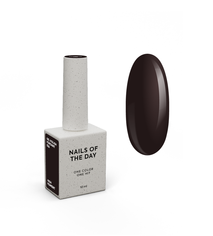 NOTD. Gel Polish Fondant #036, 10 ml, гель-лак темно-коричневий #1