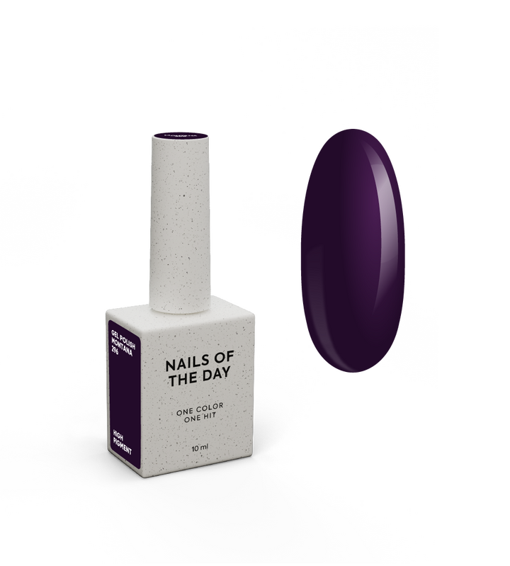 NOTD. Gel Polish Montana #296, 10 ml, гель-лак темно-фіолетовий #1