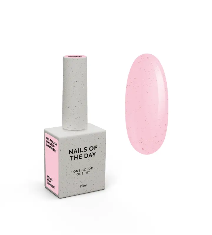 NOTD. Гель-лак Let's special Whistledown, #180, 10 ml, рожевий із золотою поталлю #1