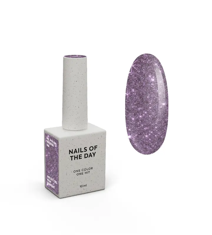 NOTN. Гель-лак Daiquiri, #066, світловідбиваючий ліловий, 10 ml #1