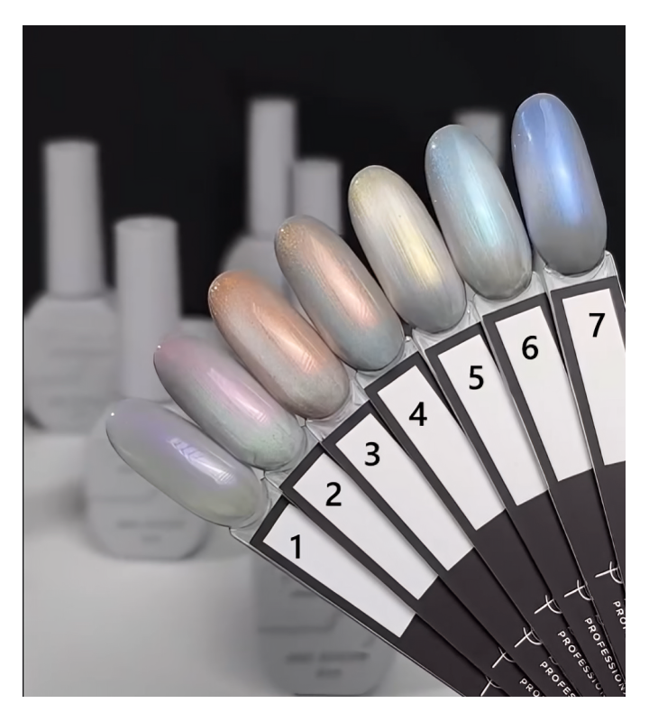 SAGA. Cat's Eye Gel Polish "Silk Cat", #06, 10 ml. Гель-лак "Котяче око" з перламутром #5
