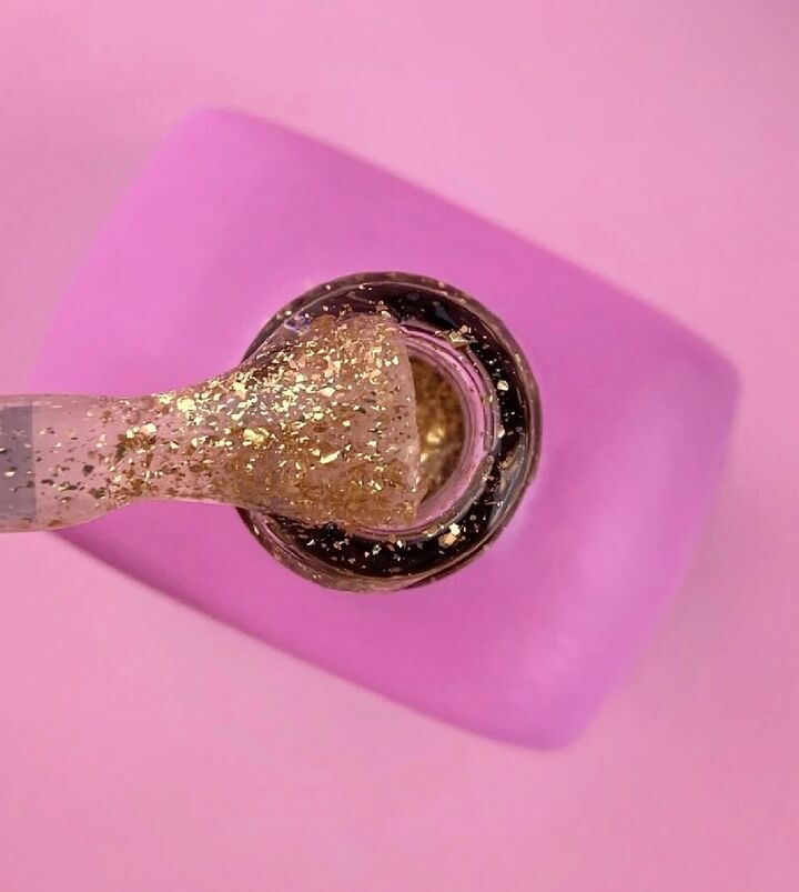LUNAmoon. Gold Top Coat, 13 ml, топ із золотою поталлю #2
