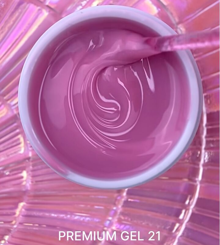 УЦІНКА / LUNAmoon. Premium Builder Gel #21 Pink lilac, 30 ml, моделюючий гель, рожевий бузок #3