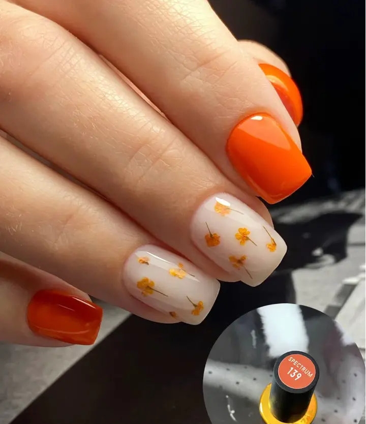 F.O.X. Gel polish, Spectrum, #139, Mandarin, 7 ml. Гель-лак #3