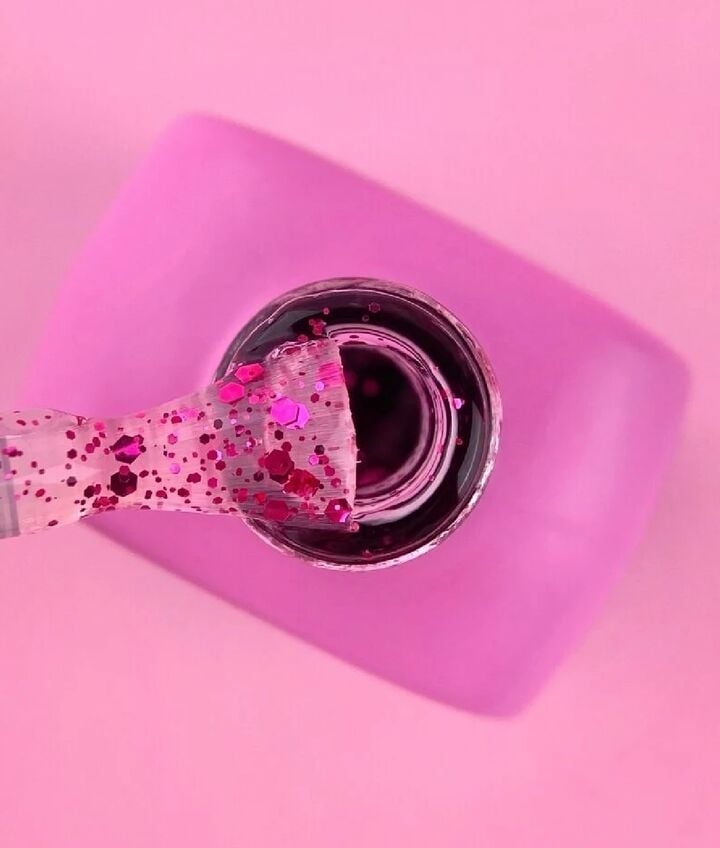 LUNAmoon. Pink Top Coat, 13 ml, top con partículas brillantes rosas #2
