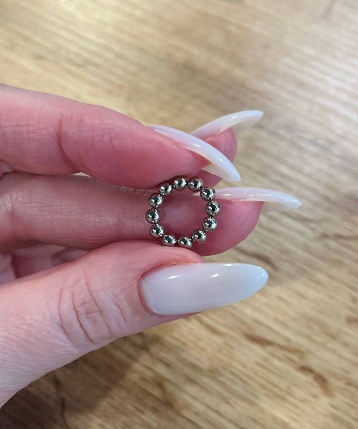 SAGA. Magnet for Gel Polish Cat's eye, 2 mm x 12 pcs. Магніт КІЛЬЦЕ МАЛЕНЬКЕ для "котячого ока" #2