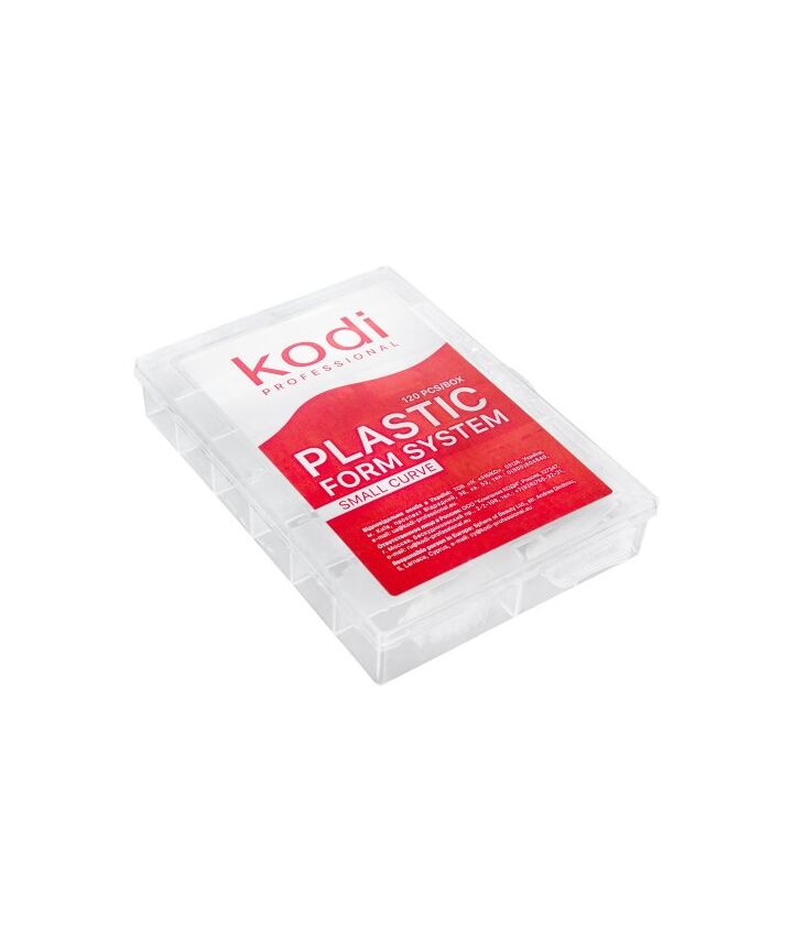 KODI. Plastic Top nail forms, Small Curve, 120 pz, forme superiori per modellazione unghie n.1, curva piccola #3