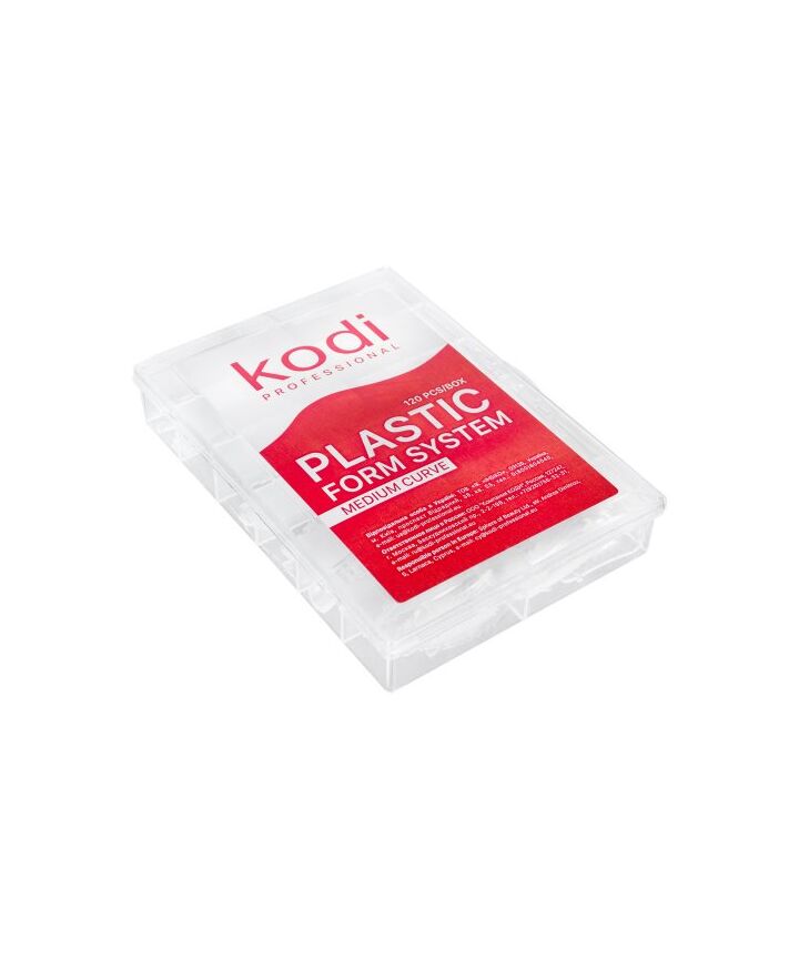 KODI. Plastic Top nail forms, Medium Curve, 120 pz, forme superiori per modellazione unghie n.1, curva media #3