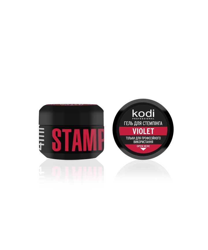 KODI Stamping Gel Violet, перламутровий фіолетовий, 4 ml, гель для стемпінгу #2