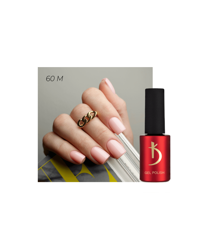 KODI Gel polish #60M Nude, naturalny nude, 7 ml, gel polish #2