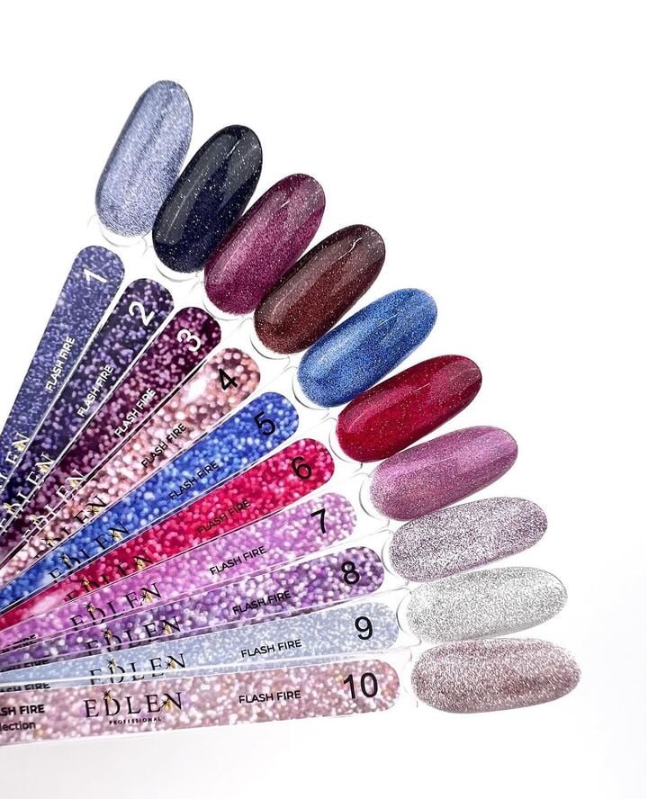 EDLEN Gel Polish Flash Fire №06, 9 ml, світловідбиваючий гель-лак #3