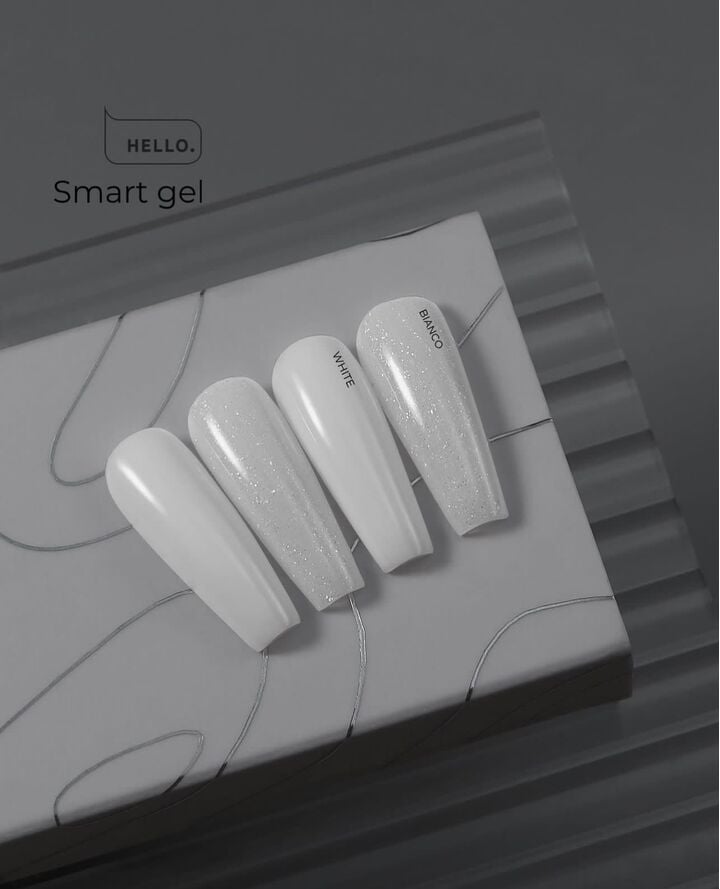 HEYLOVE. Smart gel, WHITE, 15 ml, liquid builder gel, gel per allungamento, bianco #3