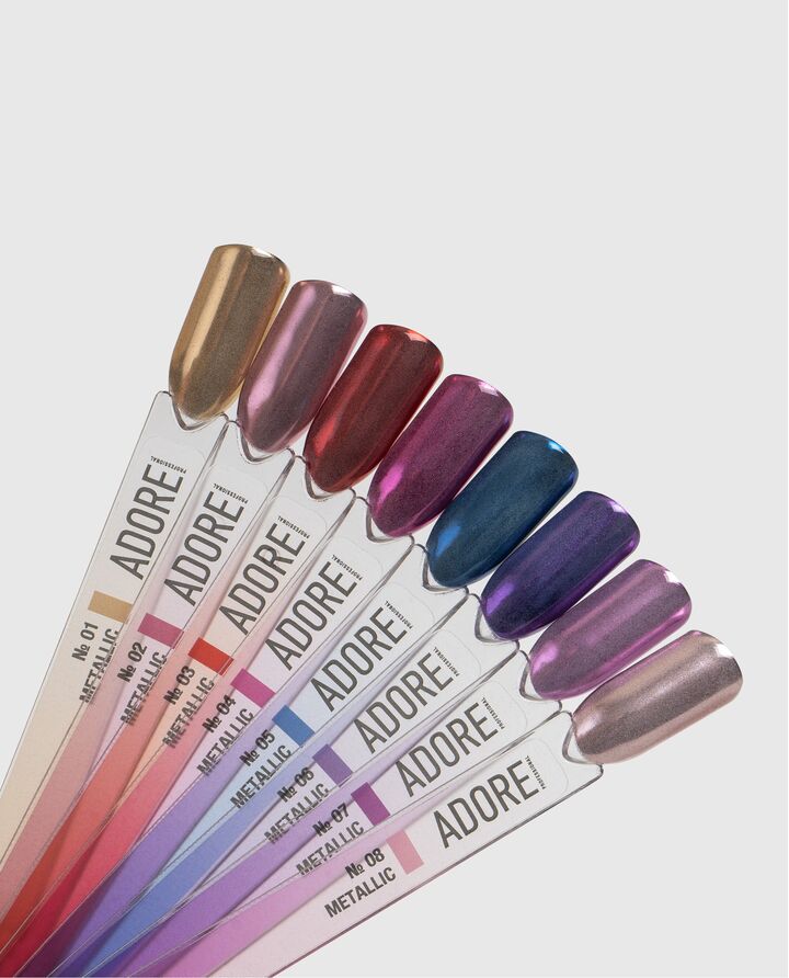 ADORE. Metallic Powder #02, 0.5 g. Pigmento metálico, rosa claro #6