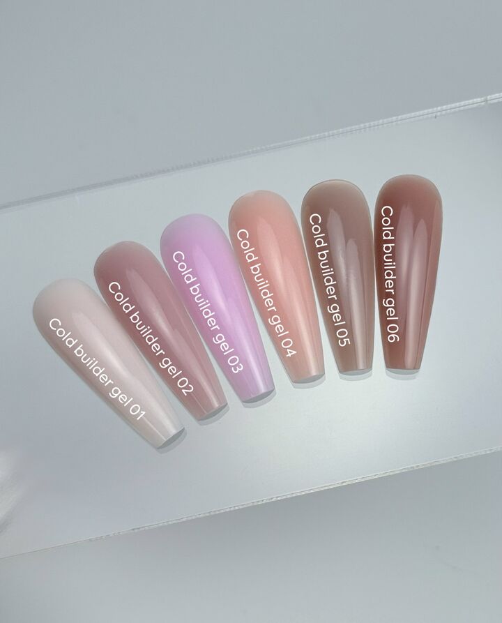 NOTD Cold Builder gel #06, 15 ml, теплий нюдовий гель для нарощування нігтів #3