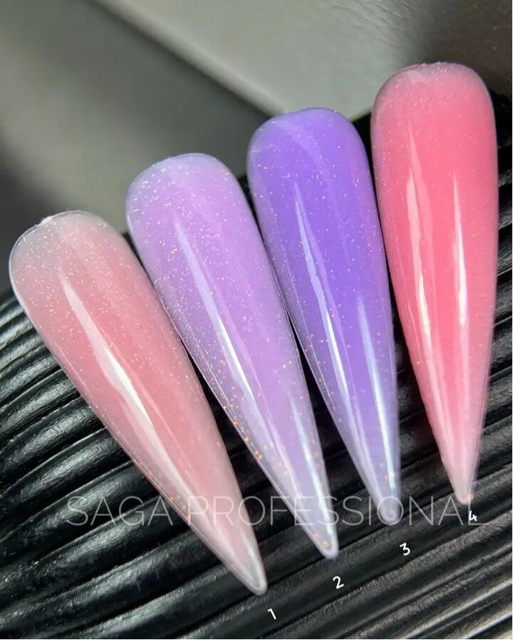 SAGA. Shimmer base, #02, 15 ml. Кольорова база з шимером #3