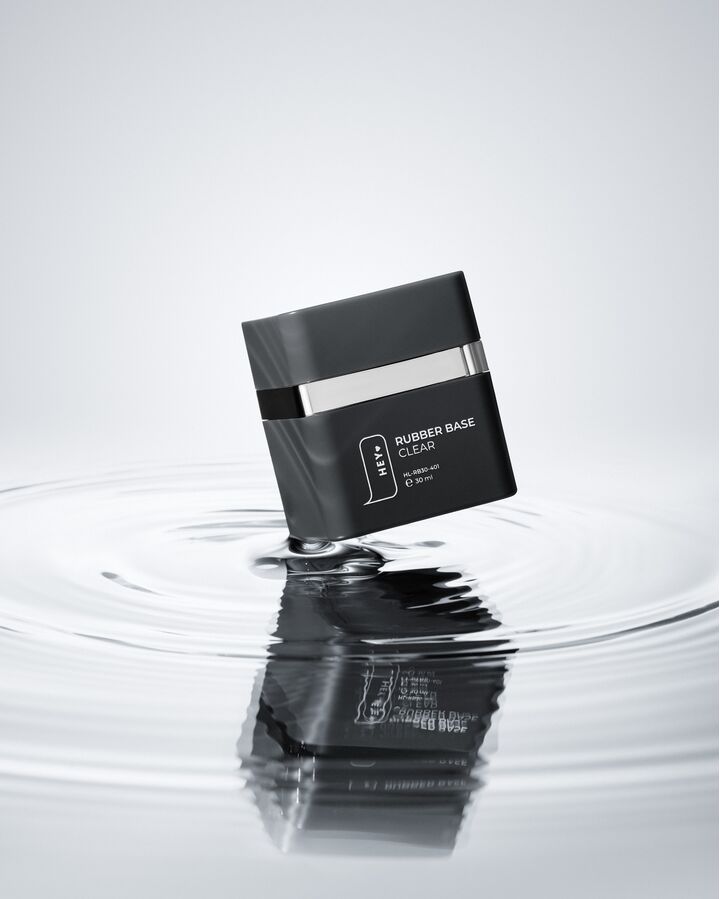 HEYLOVE. Rubber base with PUMP, "CLEAR", 30 ml, прозора каучукова база #2