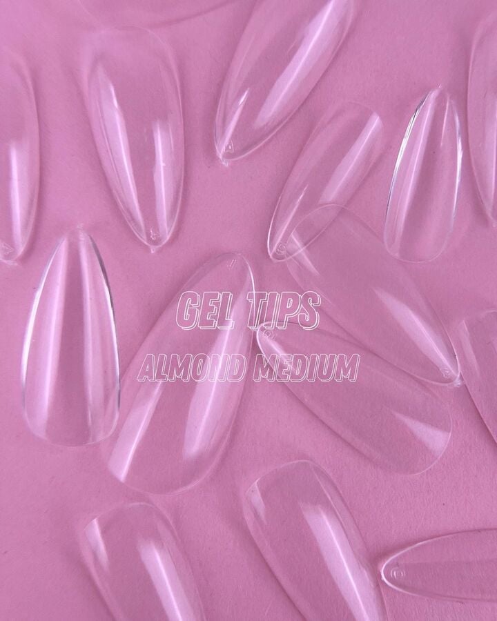 LUNAmoon. Gel Tips, Almond Medium, 500 шт, гелеві тіпси, середній мигдаль #3