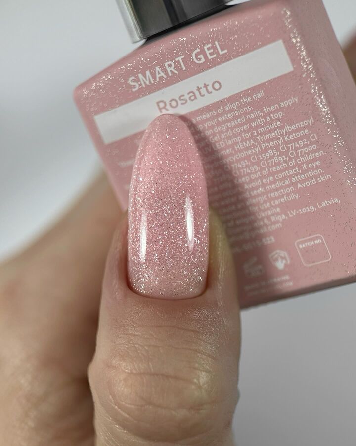 HEYLOVE. Smart gel, ROSATTO, 15 ml, liquid builder gel, гель для нарощування з шимером #2