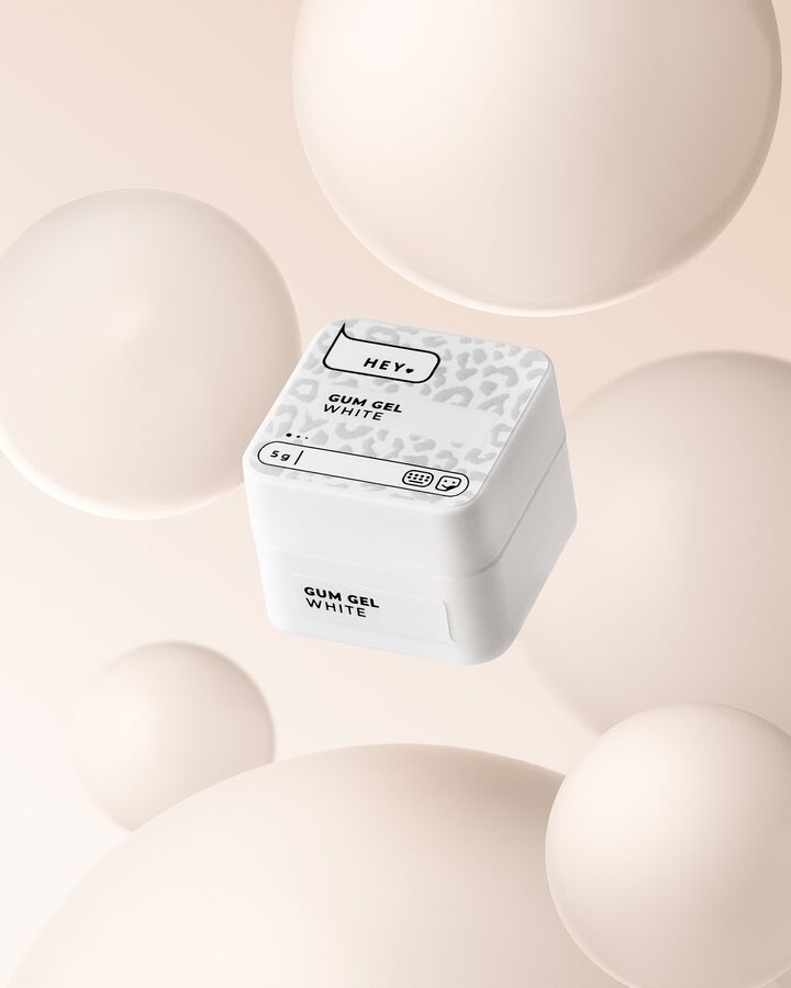 HEYLOVE. Gum gel, WHITE, 5 g, гель-жуйка для дизайну #2