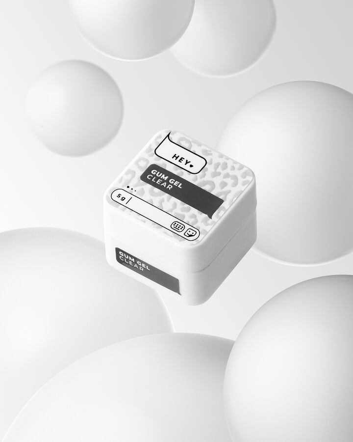 HEYLOVE. Gum gel, CLEAR, 5 g, гель-жуйка для дизайну #2
