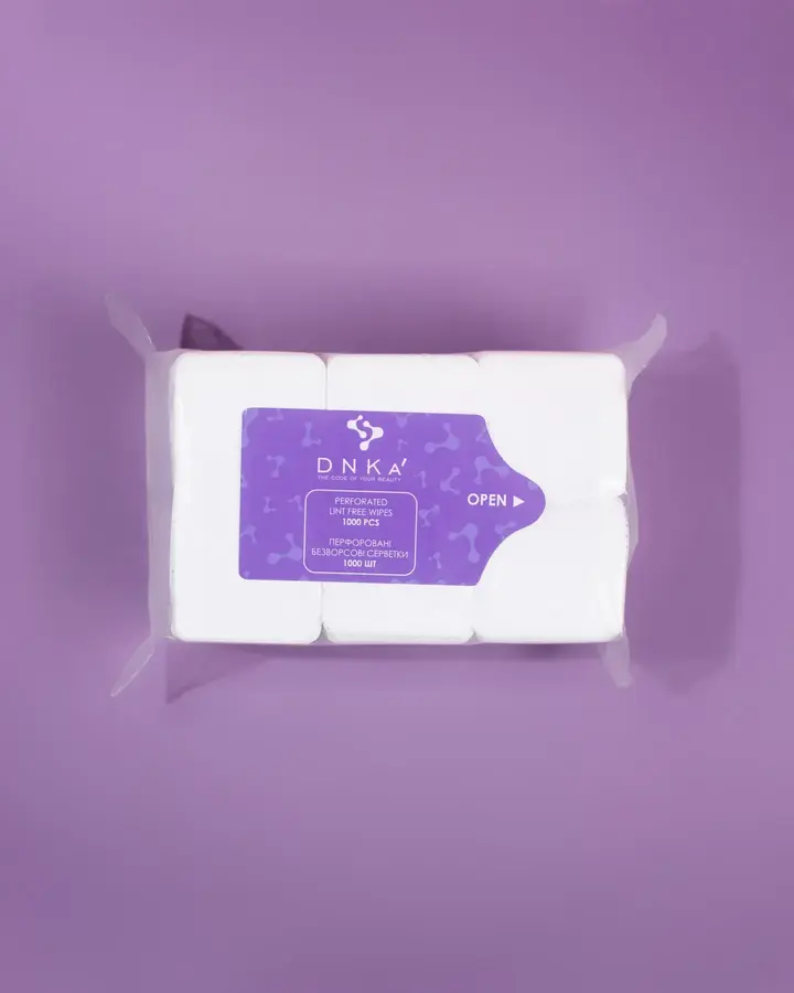 DNKa'. Lint-free perforated wipes, 1000 pcs. Безворсові серветки для манікюру перфоровані, 1000 шт #1