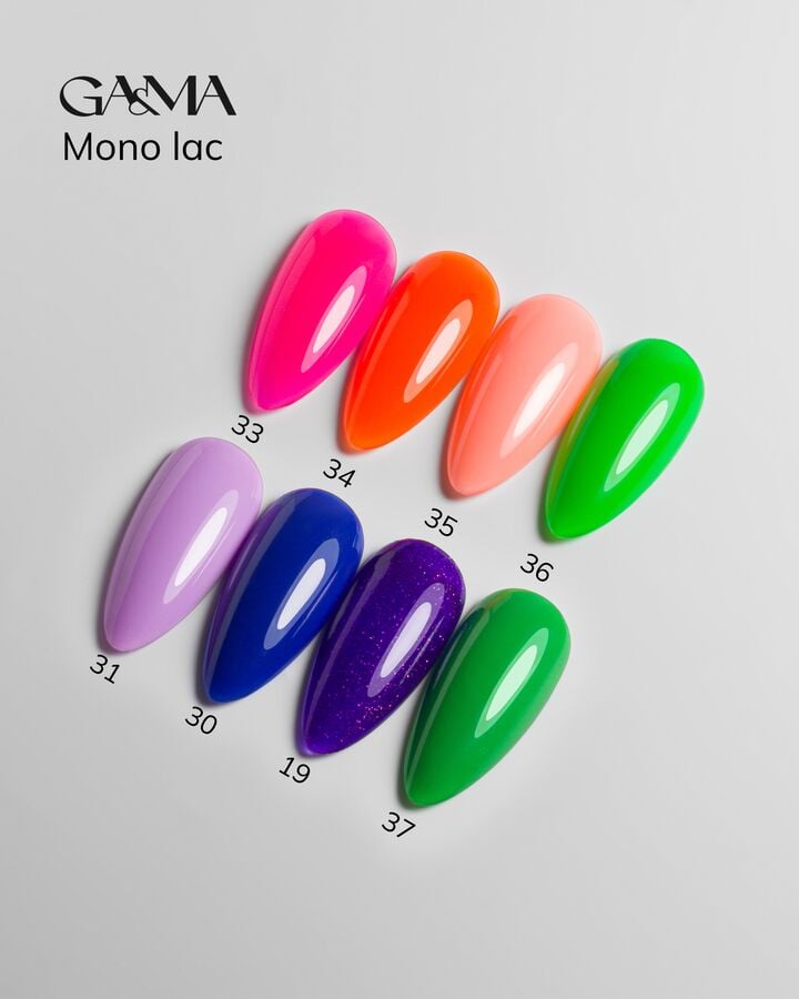 GÉMELY (ex GA&MA). Single-phase Gel Polish, Mono Lac, #035, 6 ml. Jednofazowy gel polish, "Mono Lac" #2