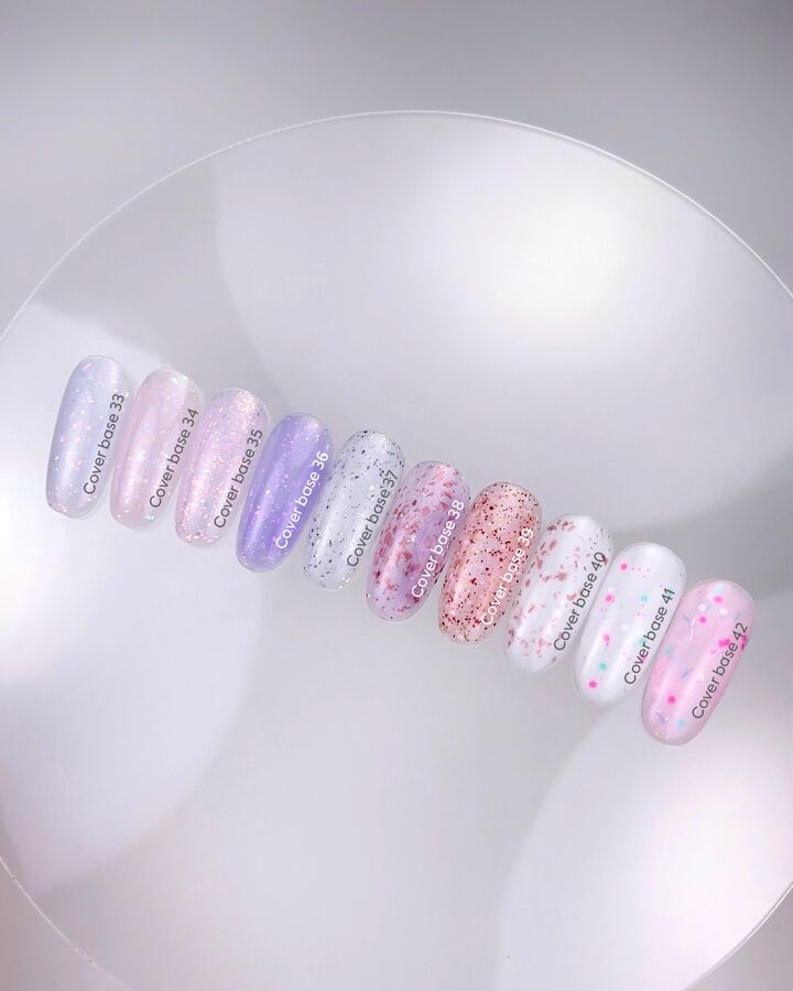 NOTD. Cover Base Potal, NEW Formula #33, 10 ml, молочна база з голографічною поталлю #3